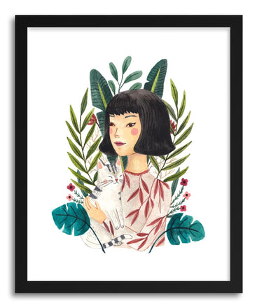 Fine art print Cat Lady by artist Ploypisut