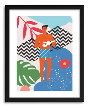 Fine art print Guitar Man by artist Seija Chowdhury