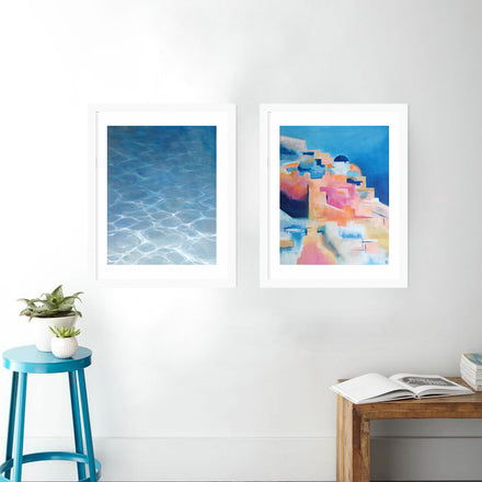 Art Crate Rising Tide piece framed white entryway