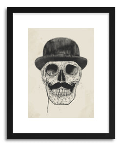 hide - Art print Gentlemen Never Die by artist Balazs Solti in natural wood frame