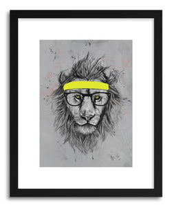 Fine art print Hipster Lion by artist Balazs Solti