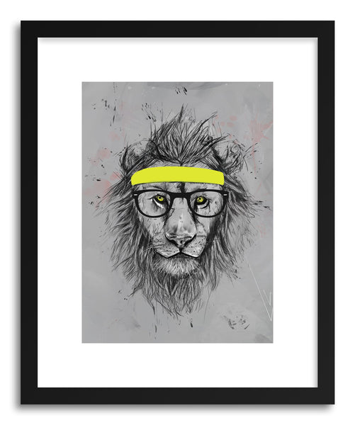 Fine art print Hipster Lion by artist Balazs Solti