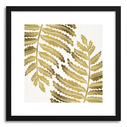 Art print Gold Fern Leaf Pattern by artist Cat Coquillette