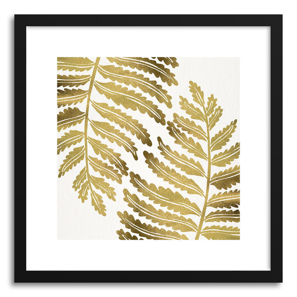 Art print Gold Fern Leaf Pattern by artist Cat Coquillette