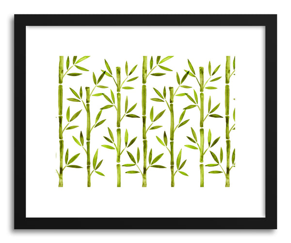 Art print Green Bamboo Pattern by artist Cat Coquillette