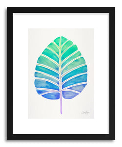 hide - Art print Mint Ombre Alocasia by artist Cat Coquillette in white frame