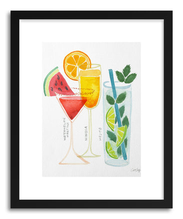 Fine art print 3 Summer Drinks by artist Cat Coquillette