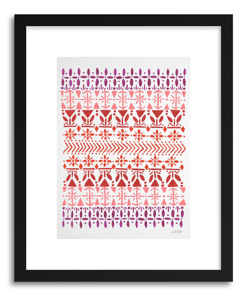 Art print Norwegian Red on White by artist Cat Coquillette