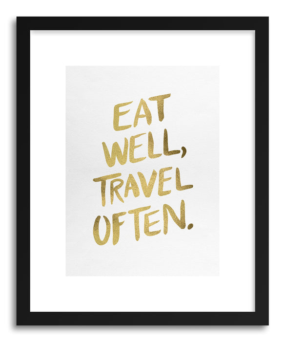 Fine art print Eat Well Type Gold by artist Cat Coquillette