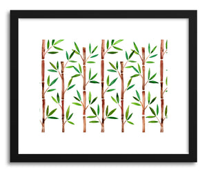 hide - Art print Original Bamboo Pattern by artist Cat Coquillette in white frame