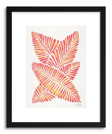 Art print Pink Banana Leaves by artist Cat Coquillette