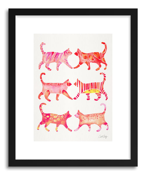 Art print Pink Cat Collection by artist Cat Coquillette