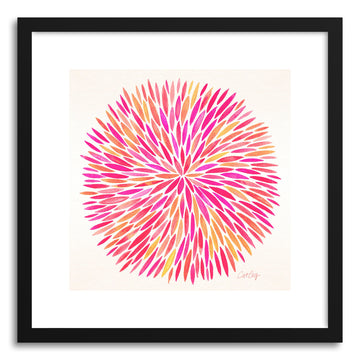 Art print Pink Ombre Watercolor Burst by artist Cat Coquillette