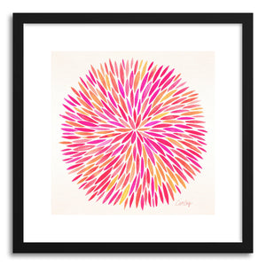 Art print Pink Ombre Watercolor Burst by artist Cat Coquillette