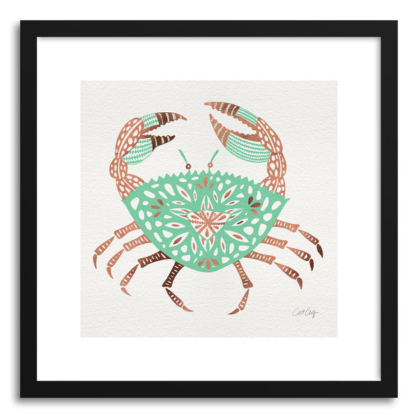 Art print Rose Gold Mint Crab by artist Cat Coquillette