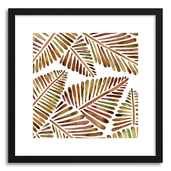 Art print Sepia Banana Leaves Pattern by artist Cat Coquillette