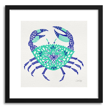 Art print Turquoise Crab by artist Cat Coquillette
