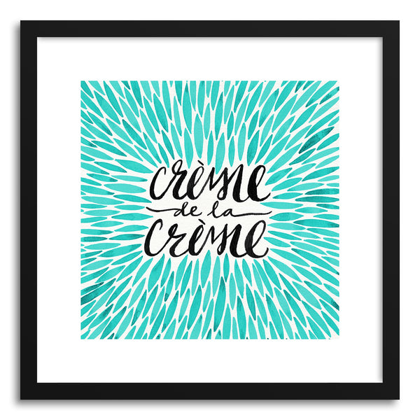 Art print Turquoise Creme DeLa Creme Tote by artist Cat Coquillette