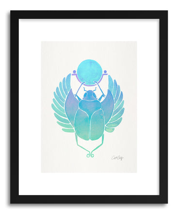 Art print Turquoise Scarab by artist Cat Coquillette