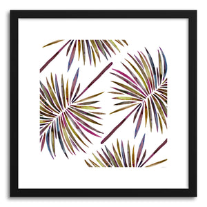 hide - Art print Vintage Fan Palm Pattern by artist Cat Coquillette in natural wood frame