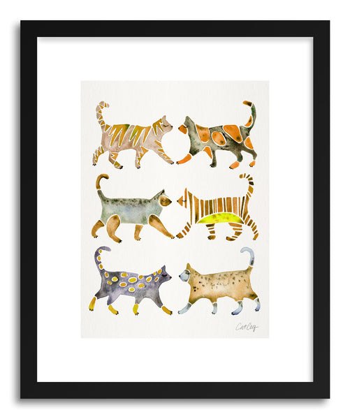 Art print Yellow Cat Collection by artist Cat Coquillette