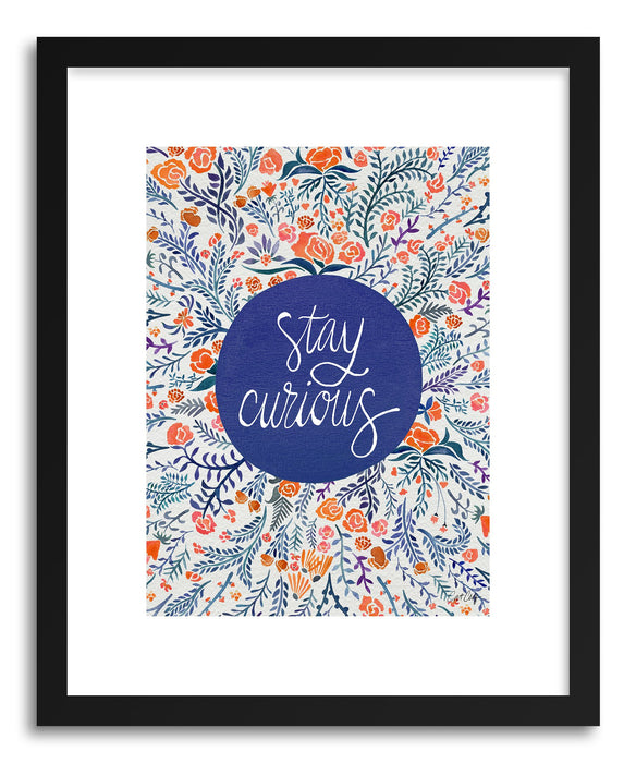 hide - Fine art print Stay Curious Navy Coral by artist Cat Coquillette