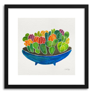hide - Art print Succulents by artist Cat Coquillette in white frame