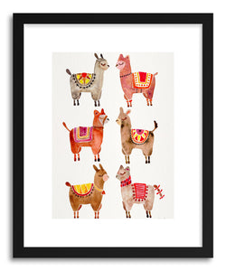 Art print Alpacas by artist Cat Coquillette