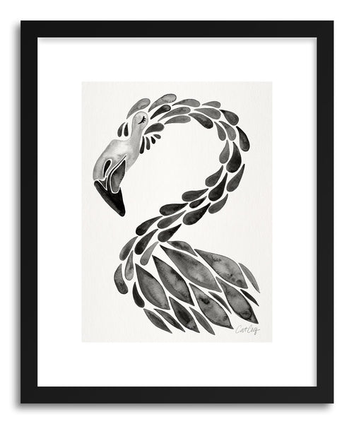 Art print Black Flamingo by artist Cat Coquillette