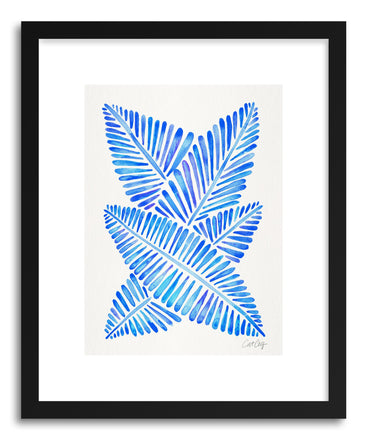 Art print Blue Banana Leaves by artist Cat Coquillette