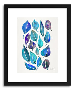 hide - Art print Blue Leaves by artist Cat Coquillette on fine art paper
