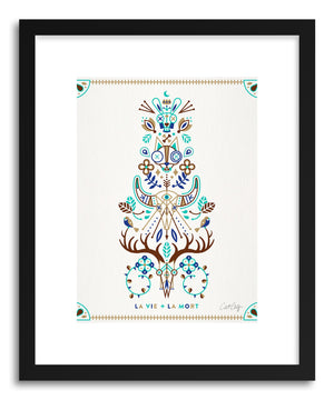 Art print Brown Turquoise La Mort by artist Cat Coquillette