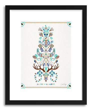 Art print Brown Turquoise La Mort by artist Cat Coquillette