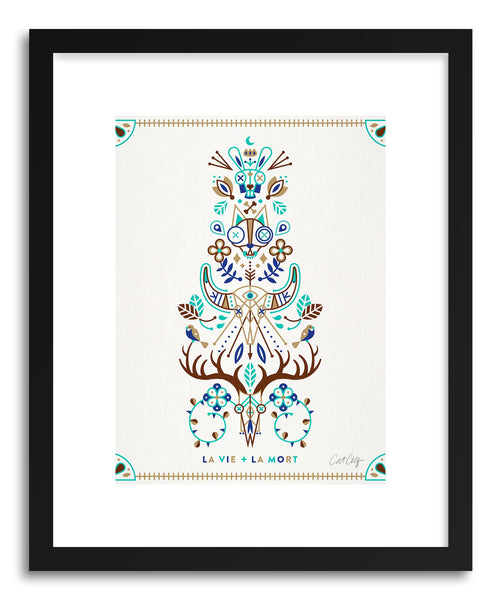 Pine Trees – Navy & Turquoise Palette Sticker for Sale by Cat Coquillette