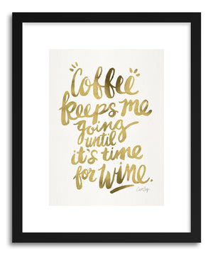 Art print Gold Coffee Wine by artist Cat Coquillette