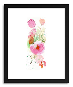 hide - Art print Floral Band by artist Christine Lindstorm in natural wood frame