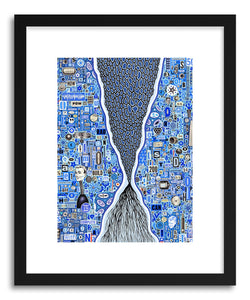 hide - Art print The Blue Thread by artist Colin Johnson in white frame