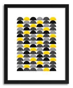 Fine art print My Favorite Candy Black And Yellow by artist Elisabeth Fredriksson