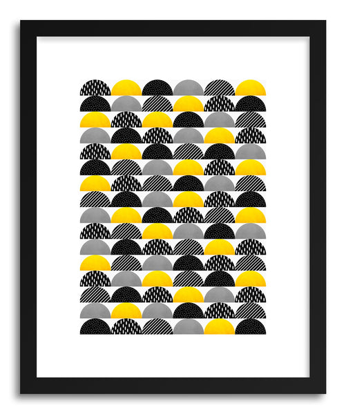 Fine art print My Favorite Candy Black And Yellow by artist Elisabeth Fredriksson