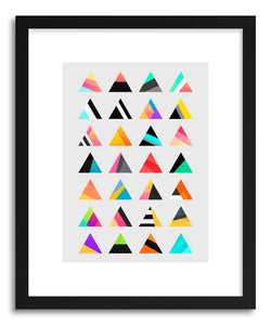 hide - Art print Triangle Variation by artist Elisabeth Fredriksson in natural wood frame