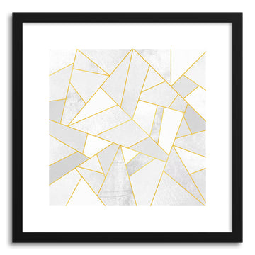 Fine art print White Stonewith Gold Lines by artist Elisabeth Fredriksson