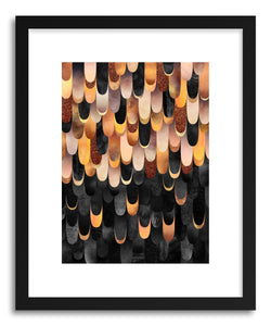 Art print Feathered Copper And Black by artist Elisabeth Fredriksson