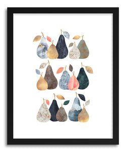 hide - Art print Pears by artist Elisabeth Fredriksson in natural wood frame