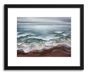 hide - Art print Wild Sea by artist Hannah Mode in white frame