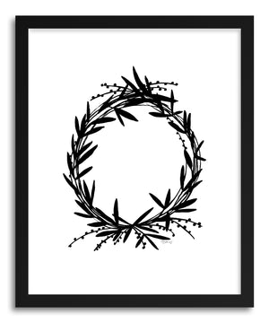 Fine art print Black Wreath by artist Kate Roebuck