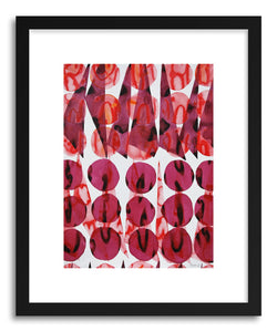 hide - Art print Coral And Wine by artist Kate Roebuck in natural wood frame