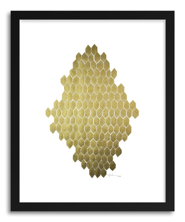 Fine art print Golden Honeycomb by artist Kate Roebuck