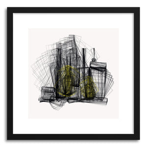 hide - Art print Cityscape No.1 by artist Marcos Rodrigues in natural wood frame