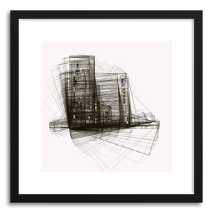hide - Art print Cityscape No.3 by artist Marcos Rodrigues in natural wood frame