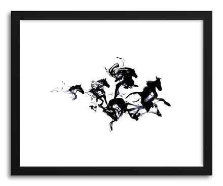 Art print Black Horses by artist Robert Farkas